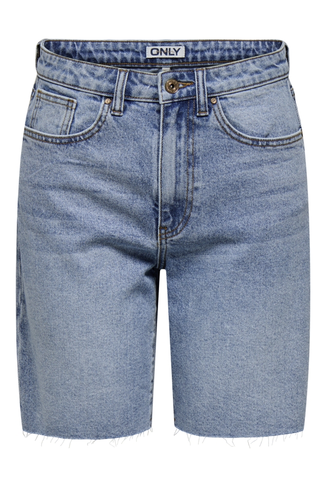 ONLJULIETTE HW WIDE SHORT RW HEM BO 15355930 Light Blue Denim
